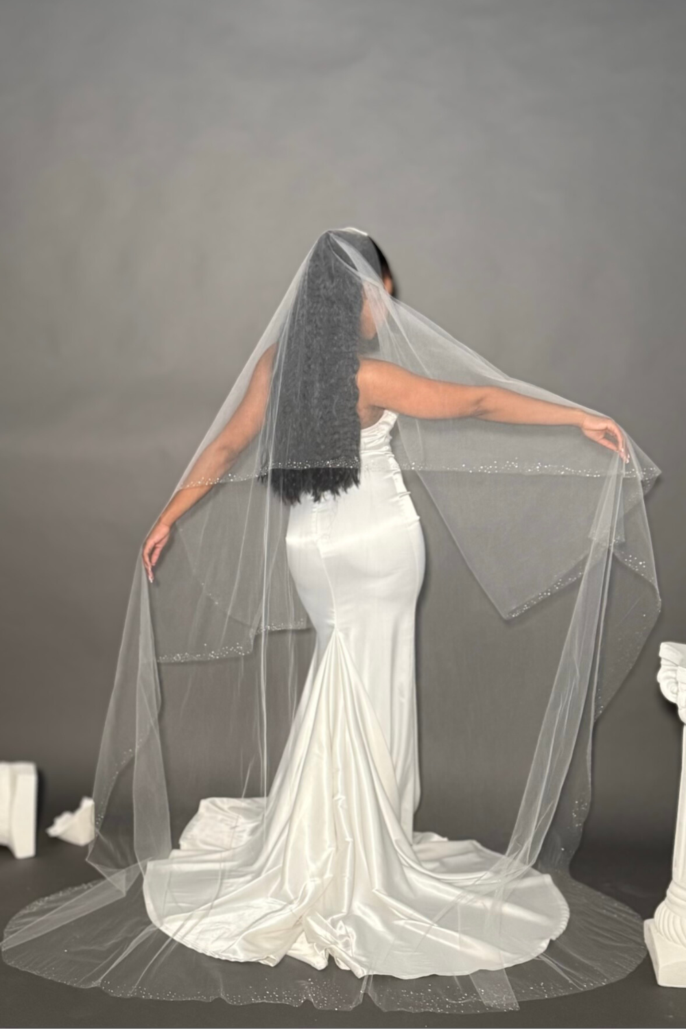 Isla Dew Drop Blusher Veil