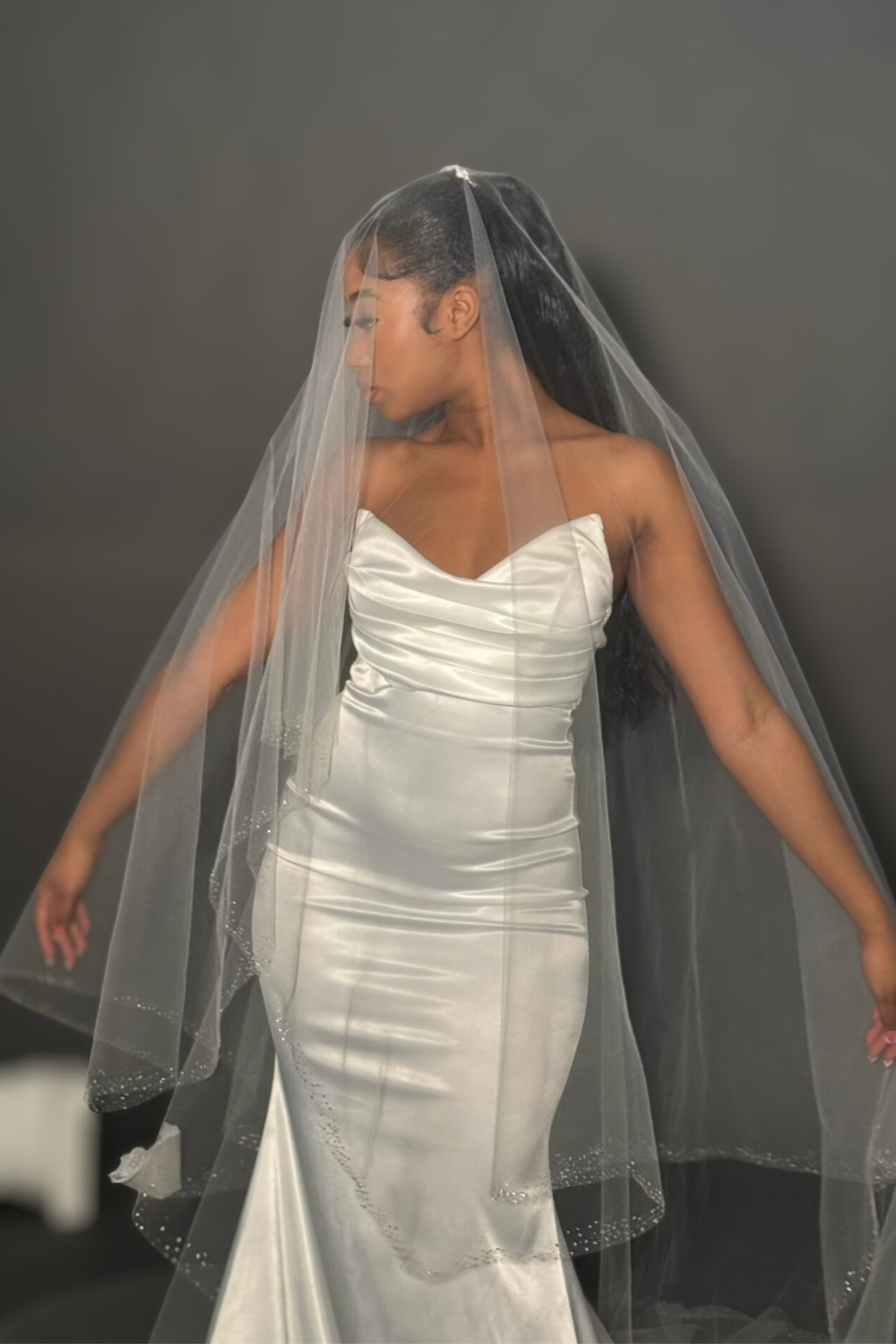Isla Dew Drop Blusher Veil