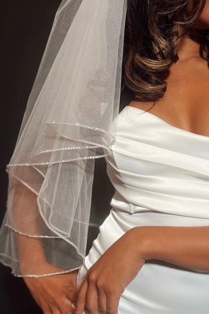 Amara Crystal Fingertip Veil