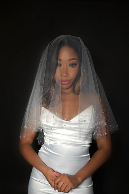 MARILYN | Crystal Drop Veil