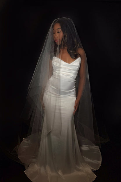 Plain Wedding Veil with Blusher