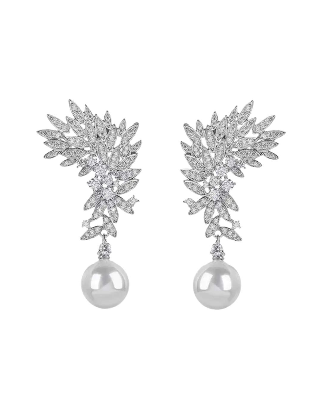 INGRID | Cluster & Pearl Drop Earrings