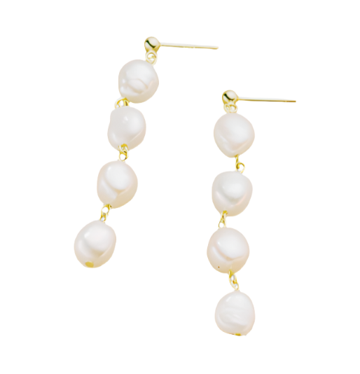 KATE | Long Pearl Drop Earrings